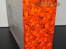 Computerkast neon oranje skulls